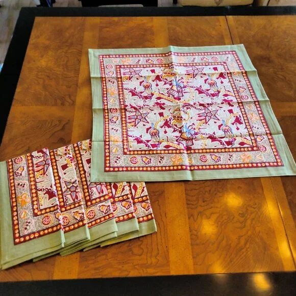 Couleur Nature Noel Table Runner and 6 Matching Napkins, NWT - Picture 8 of 12